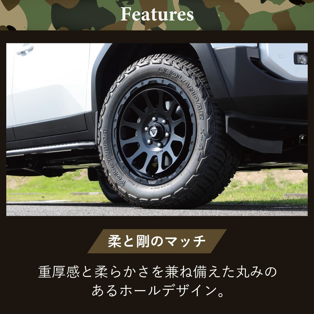 DELTA FORCE OVAL 16x7.0 5/114.3 +42 ブラックマシニング マッド